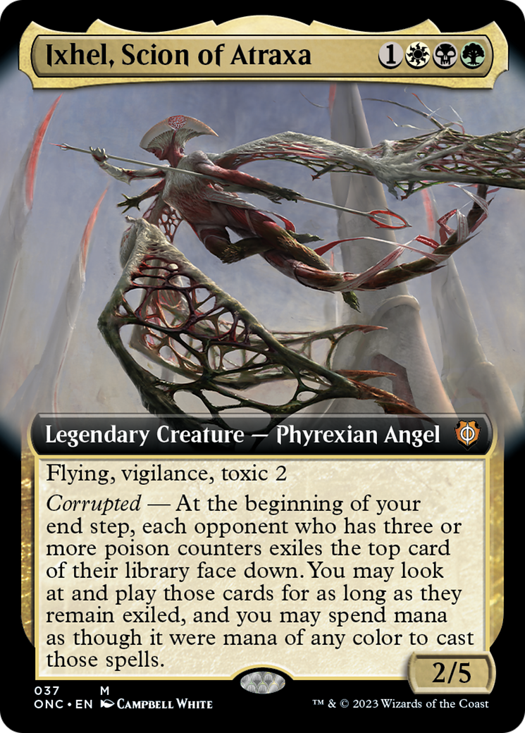 Ixhel, Scion of Atraxa (Extended Art) [Phyrexia: All Will Be One Commander] | Devastation Store