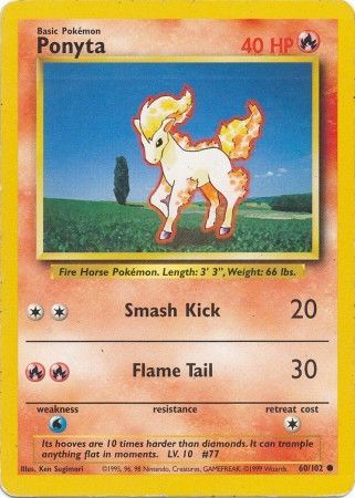 Ponyta (60/102) [Base Set Unlimited] | Devastation Store