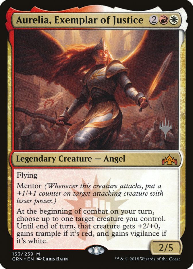 Aurelia, Exemplar of Justice (Promo Pack) [Guilds of Ravnica Promos] | Devastation Store