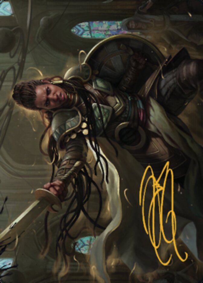 Shanna, Purifying Blade Art Card 1 (Gold-Stamped Signature) [Dominaria United Art Series] | Devastation Store