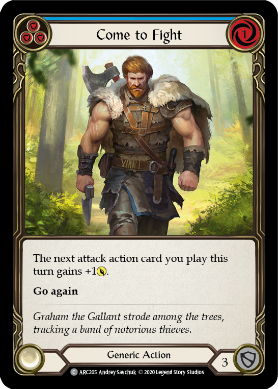Come to Fight (Blue) [ARC205] Unlimited Edition Rainbow Foil - Devastation Store | Devastation Store