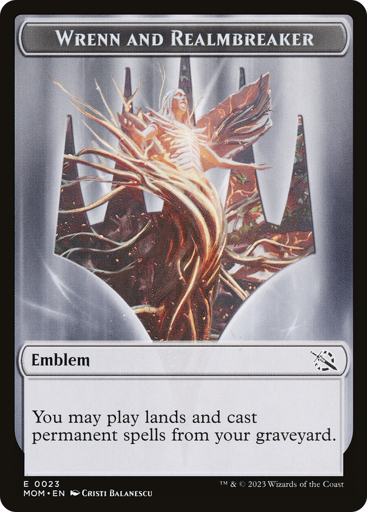 Treasure (21) // Wrenn and Realmbreaker Emblem Double-Sided Token [March of the Machine Tokens] | Devastation Store