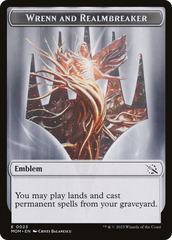 Treasure (21) // Wrenn and Realmbreaker Emblem Double-Sided Token [March of the Machine Tokens] | Devastation Store