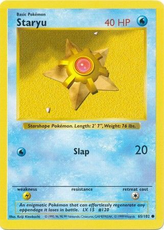 Staryu (65/102) [Base Set Shadowless Unlimited] | Devastation Store
