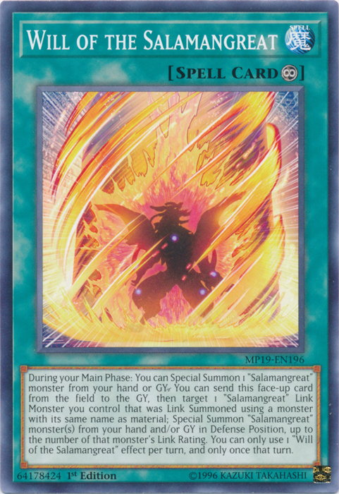 Will of the Salamangreat [MP19-EN196] Common | Devastation Store