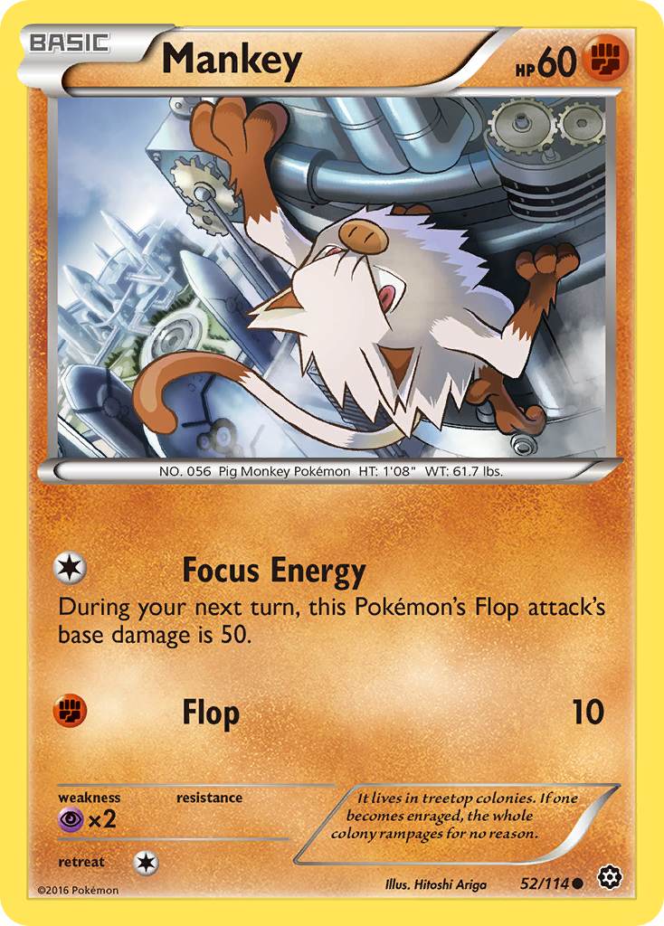 Mankey (52/114) [XY: Steam Siege] | Devastation Store