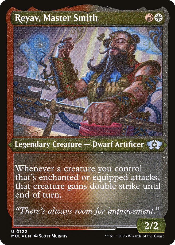 Reyav, Master Smith (Foil Etched) [Multiverse Legends] | Devastation Store