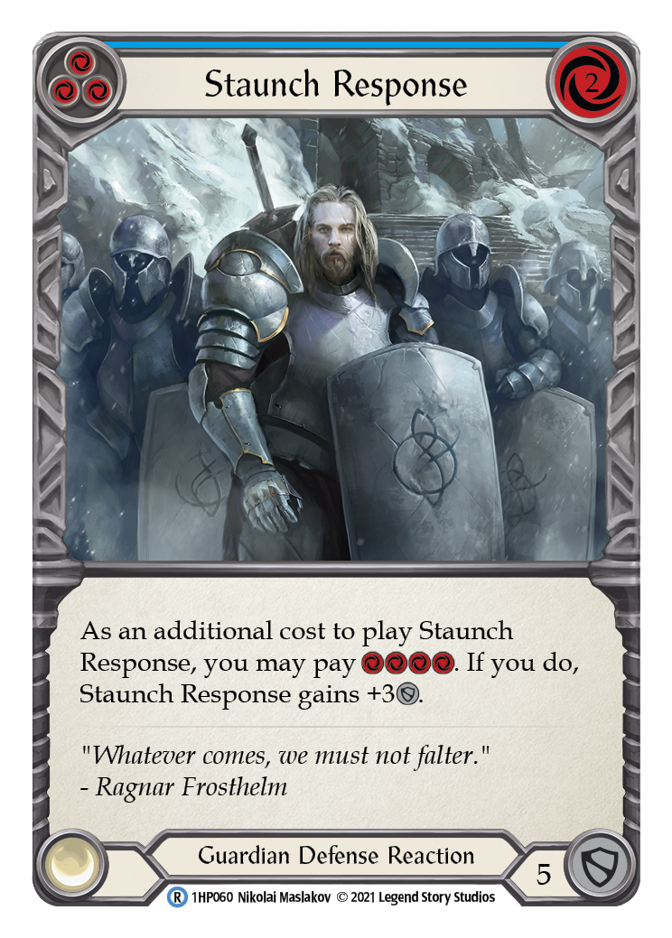 Staunch Response (Blue) [1HP060] | Devastation Store