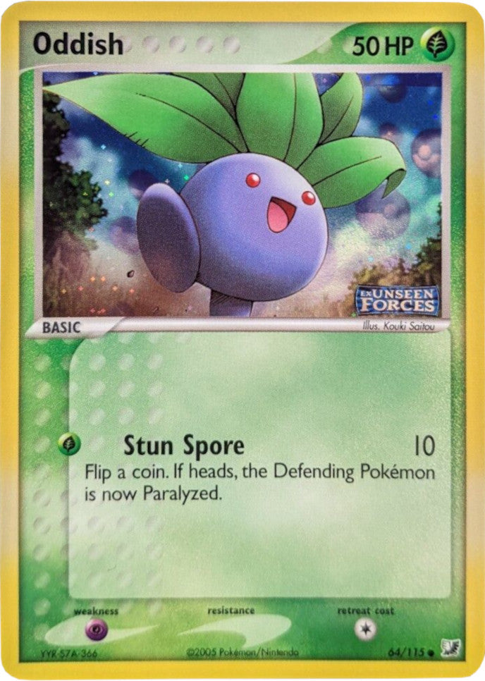 Oddish (64/115) (Stamped) [EX: Unseen Forces] | Devastation Store