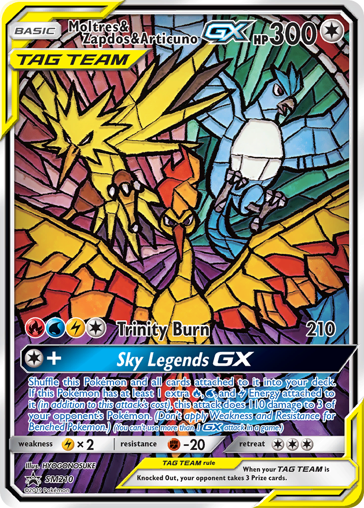 Moltres & Zapdos & Articuno GX (SM210) [Sun & Moon: Black Star Promos] | Devastation Store