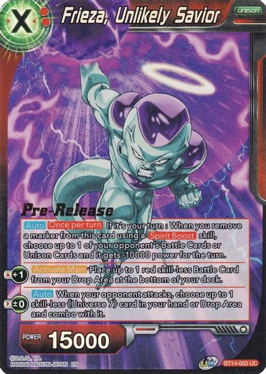 Frieza, Unlikely Savior (BT14-003) [Cross Spirits Prerelease Promos] | Devastation Store