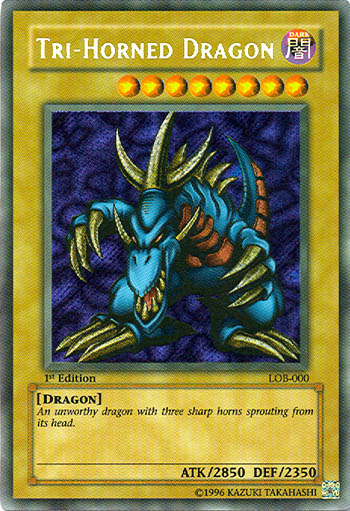 Tri-Horned Dragon [LOB-000] Secret Rare | Devastation Store