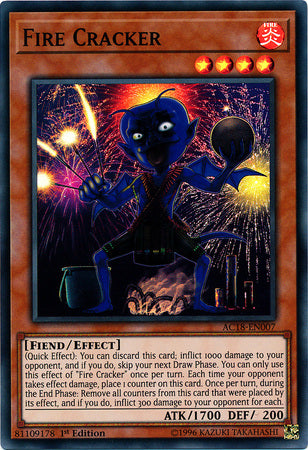 Fire Cracker [AC18-EN007] Super Rare | Devastation Store