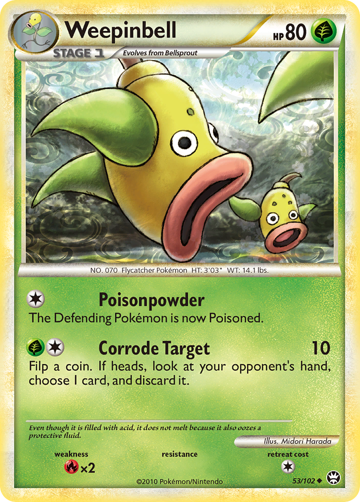 Weepinbell (53/102) [HeartGold & SoulSilver: Triumphant] | Devastation Store