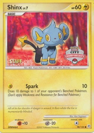 Shinx (98/130) (Staff City Championships Promo) [Nintendo: Black Star Promos] | Devastation Store