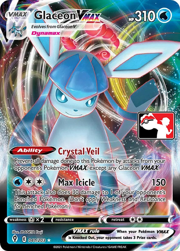 Glaceon VMAX (041/203) [Prize Pack Series One] | Devastation Store