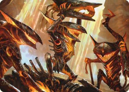 Gleeful Demolition Art Card [Phyrexia: All Will Be One Art Series] | Devastation Store