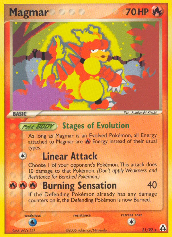 Magmar (21/92) [EX: Legend Maker] | Devastation Store