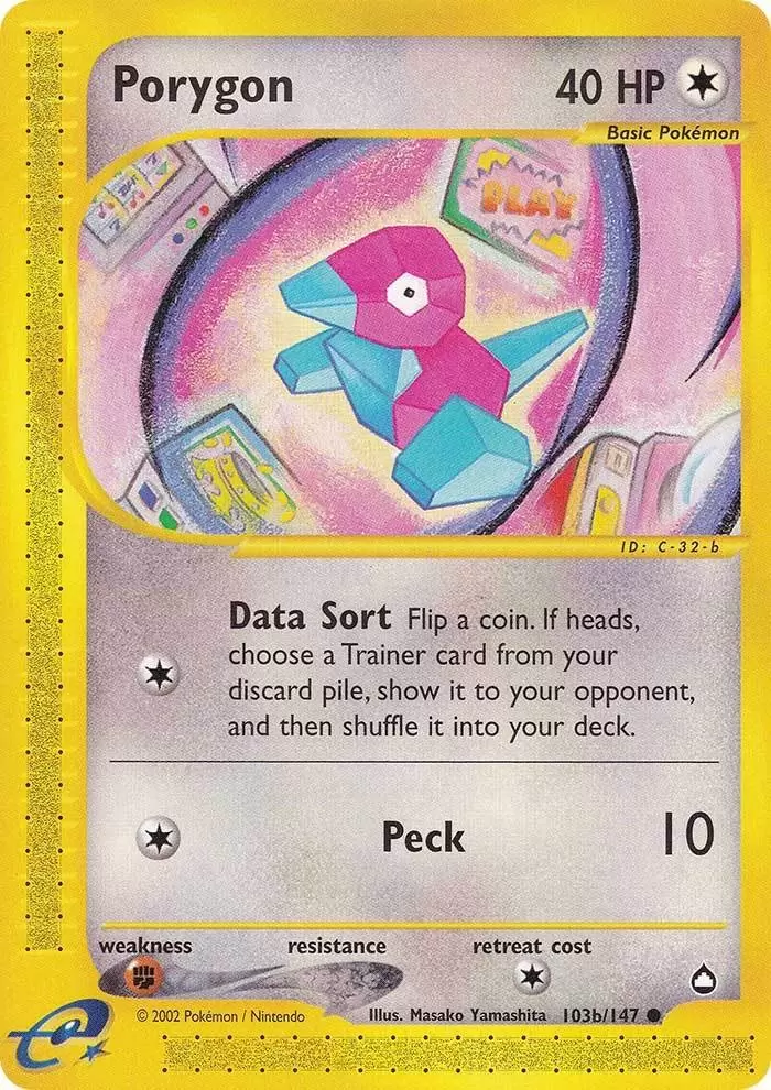 Porygon (103b/147) [Aquapolis] | Devastation Store