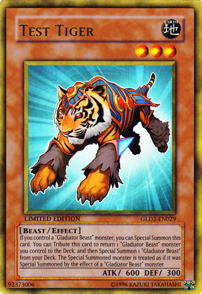 Test Tiger [GLD2-EN029] Ultra Rare | Devastation Store