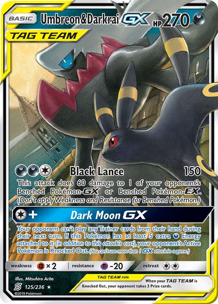 Umbreon & Darkrai GX (125/236) [Sun & Moon: Unified Minds] | Devastation Store