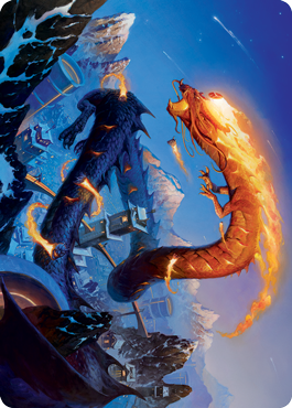 Atsushi, the Blazing Sky 1 Art Card [Kamigawa: Neon Dynasty Art Series] | Devastation Store