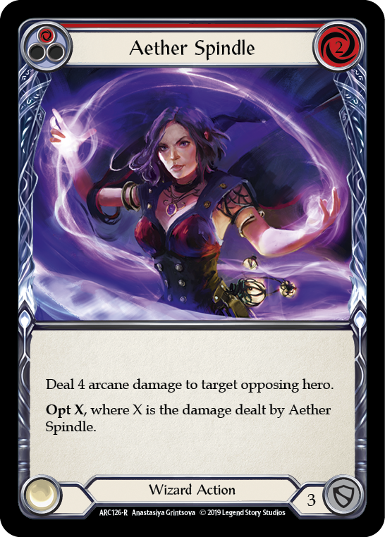 Aether Spindle (Red) [ARC126-R] 1st Edition Rainbow Foil - Devastation Store | Devastation Store