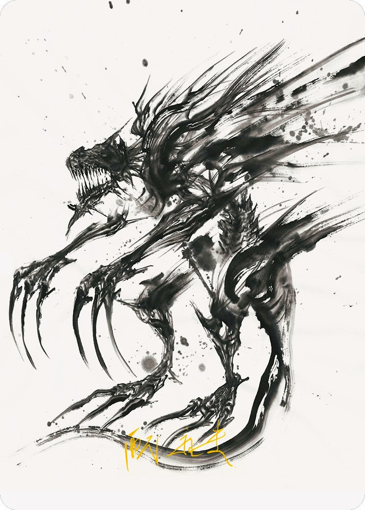 Phyrexian Obliterator Art Card (Gold-Stamped Signature) [Phyrexia: All Will Be One Art Series] | Devastation Store