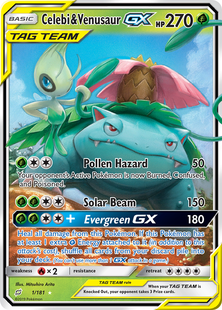 Celebi & Venusaur GX (1/181) [Sun & Moon: Team Up] | Devastation Store