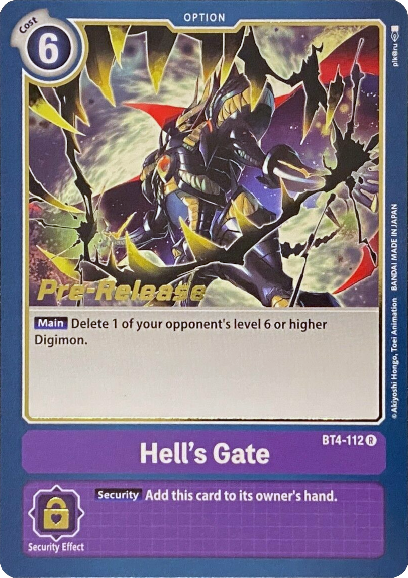 Hell's Gate [BT4-112] [Great Legend Pre-Release Promos] | Devastation Store