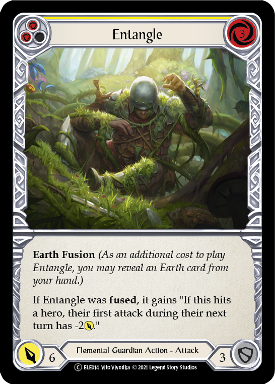 Entangle (Yellow) [U-ELE014] Unlimited Rainbow Foil | Devastation Store