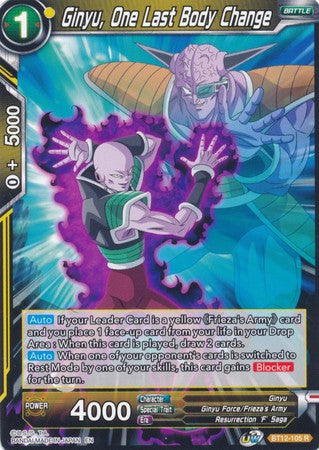 Ginyu, One Last Body Change [BT12-105] | Devastation Store