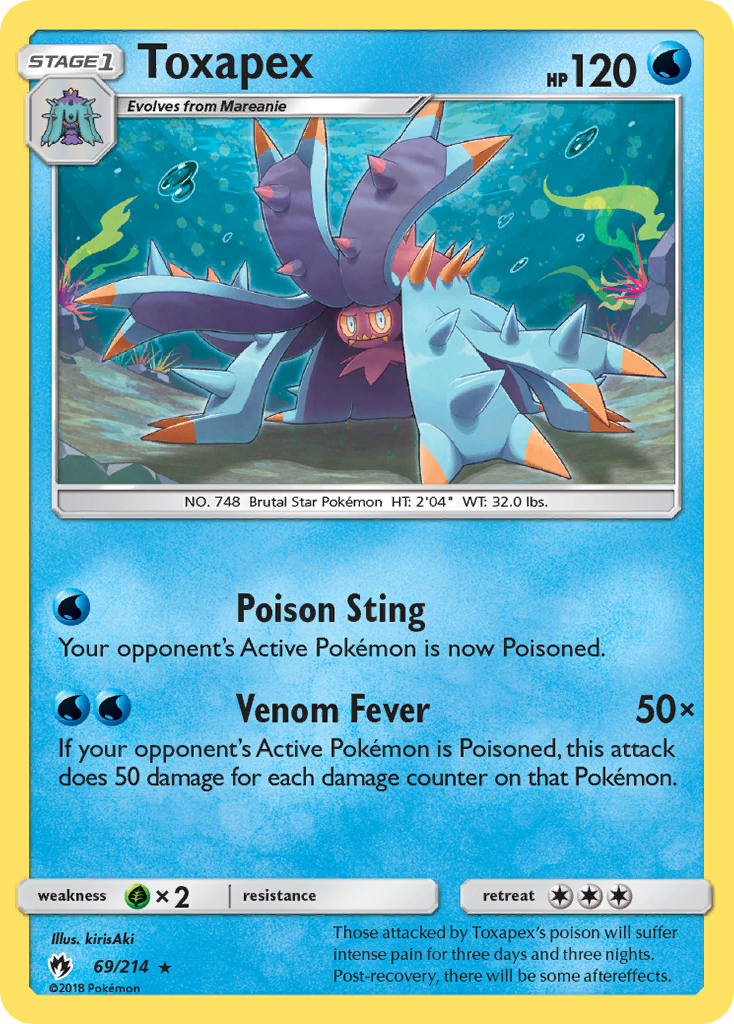 Toxapex (69/214) [Sun & Moon: Lost Thunder] | Devastation Store