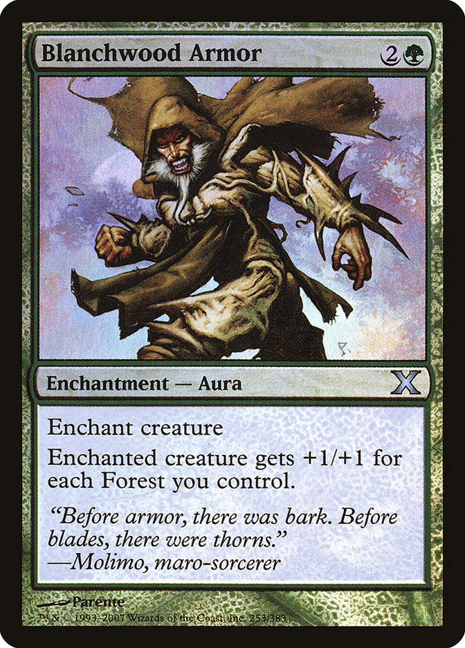 Blanchwood Armor (Premium Foil) [Tenth Edition] | Devastation Store
