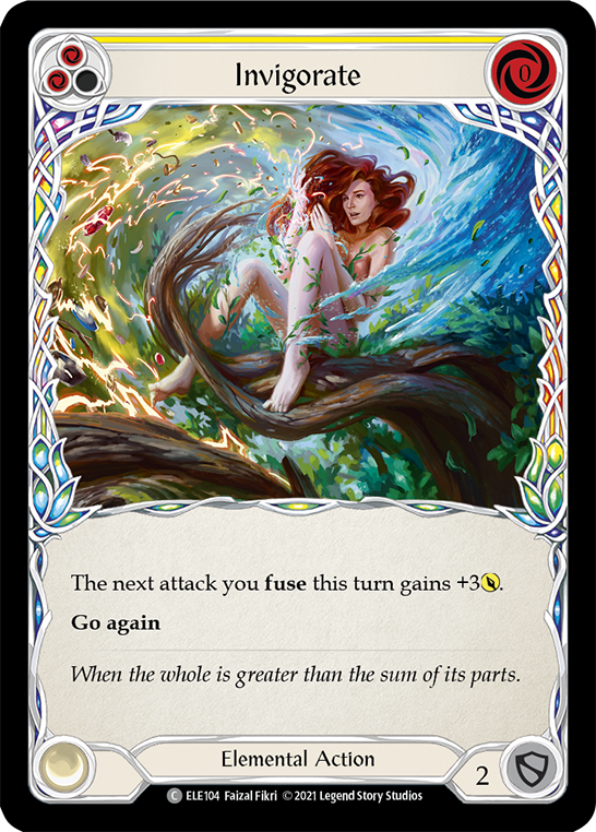 Invigorate (Yellow) [ELE104] (Tales of Aria)  1st Edition Normal | Devastation Store