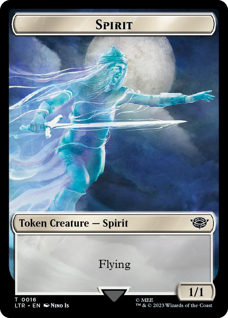 Spirit // Food (0022) Double-Sided Token (Surge Foil) [The Lord of the Rings: Tales of Middle-Earth Tokens] | Devastation Store