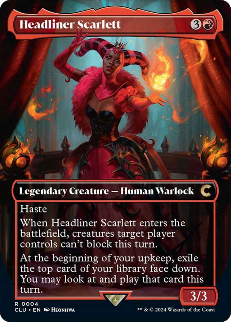 Headliner Scarlett (Borderless) [Ravnica: Clue Edition] | Devastation Store