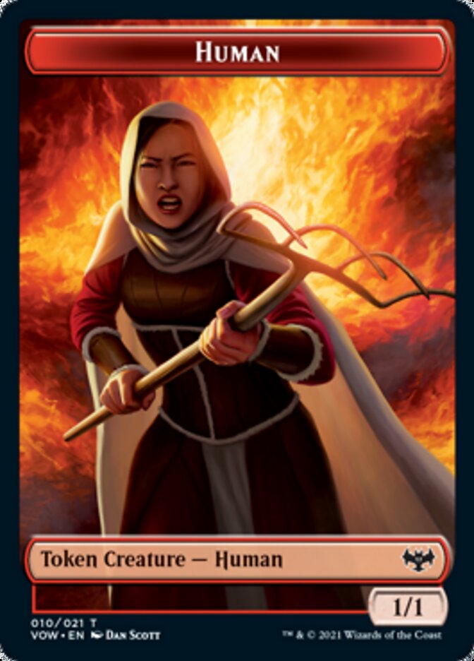Copy // Human (010) Double-sided Token [Innistrad: Crimson Vow Tokens] | Devastation Store