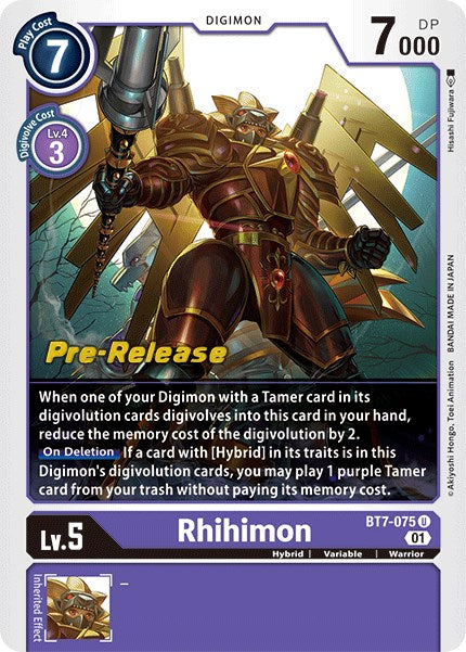 Rhihimon [BT7-075] [Next Adventure Pre-Release Cards] | Devastation Store