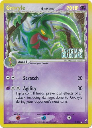 Grovyle (19/100) (Delta Species) (Stamped) [EX: Crystal Guardians] | Devastation Store