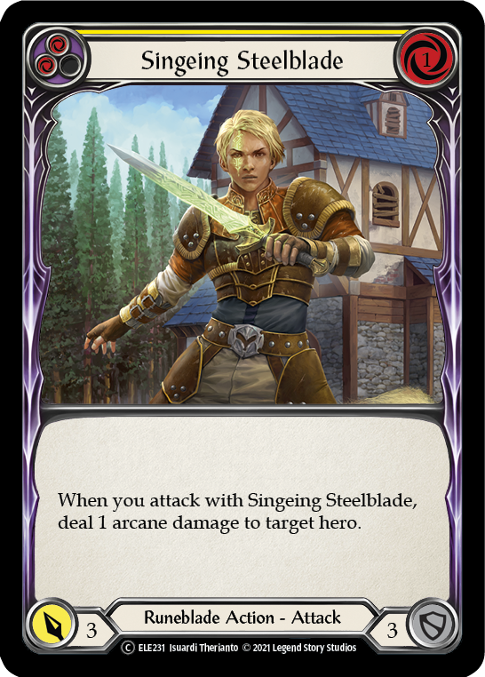 Singeing Steelblade (Yellow) [U-ELE231] Unlimited Normal | Devastation Store