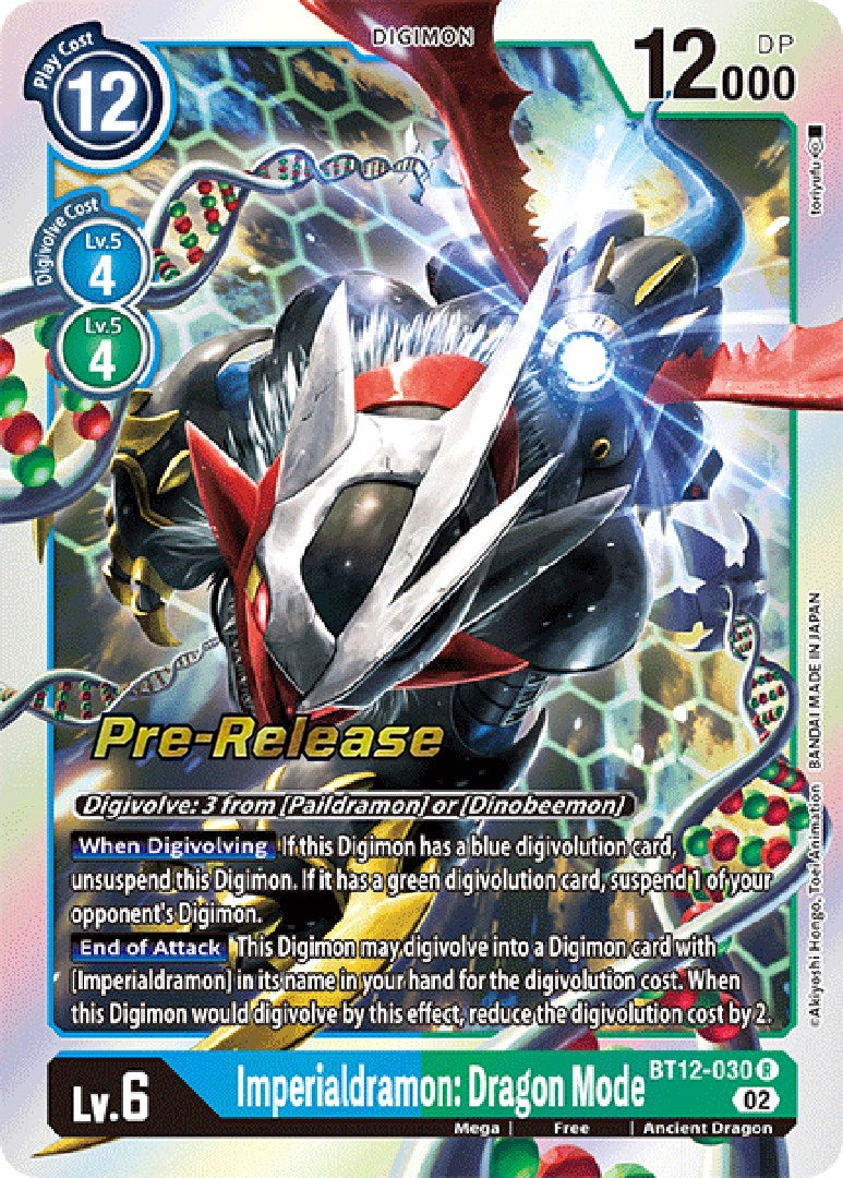 Imperialdramon: Dragon Mode [BT12-030] [Across Time Pre-Release Cards] | Devastation Store