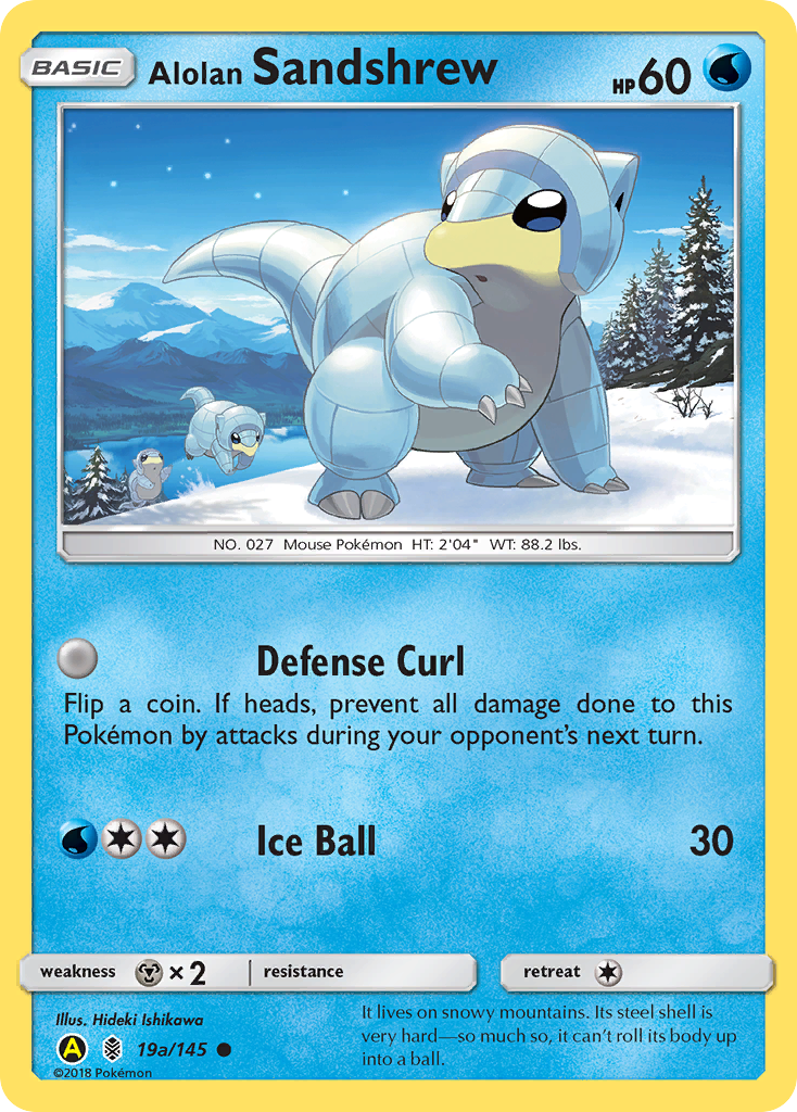 Alolan Sandshrew (19a/145) [Alternate Art Promos] | Devastation Store