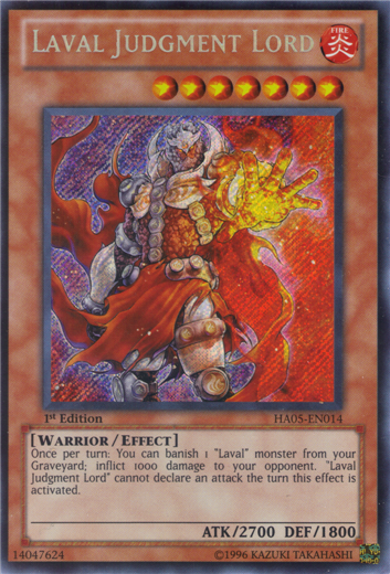 Laval Judgment Lord [HA05-EN014] Secret Rare | Devastation Store