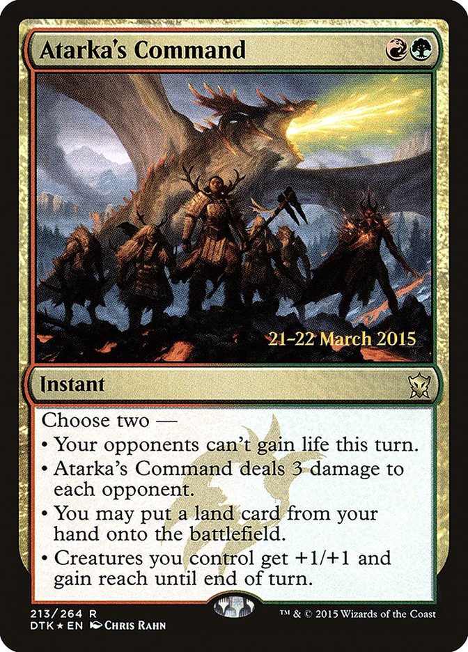 Atarka's Command  [Dragons of Tarkir Prerelease Promos] | Devastation Store