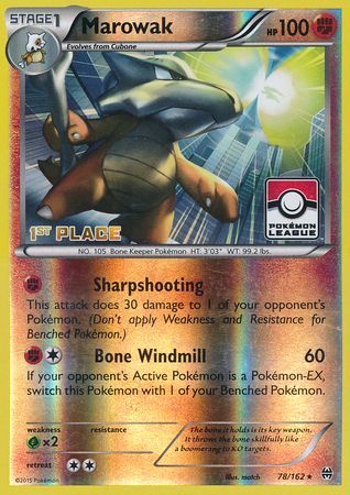 Marowak (78/162) (League Promo 1st Place) [XY: BREAKthrough] | Devastation Store