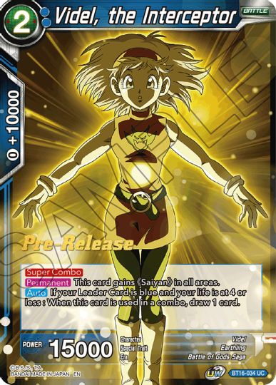 Videl, the Interceptor (BT16-034) [Realm of the Gods Prerelease Promos] | Devastation Store