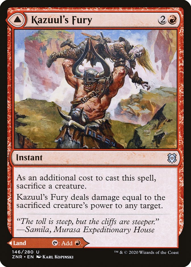 Kazuul's Fury // Kazuul's Cliffs [Zendikar Rising] | Devastation Store