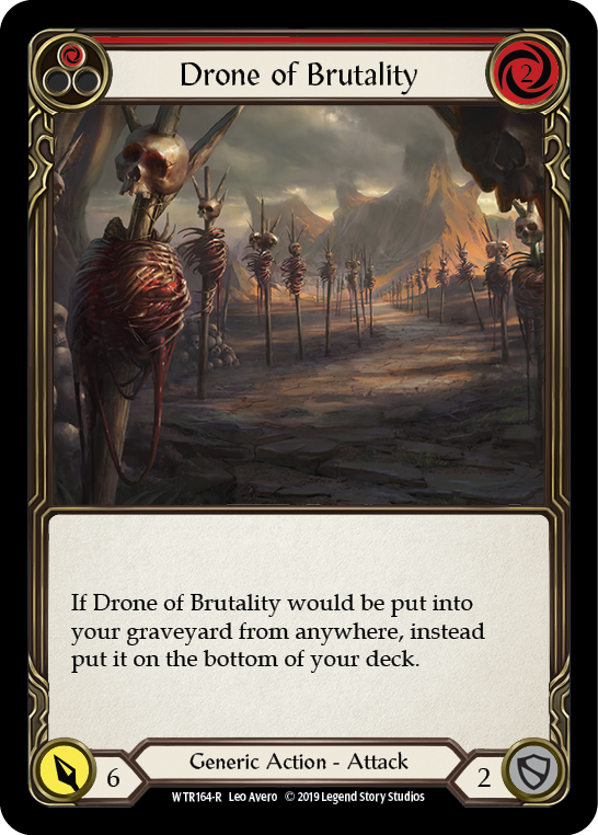 Drone of Brutality (Red) [WTR164-R] Alpha Print Rainbow Foil - Devastation Store | Devastation Store