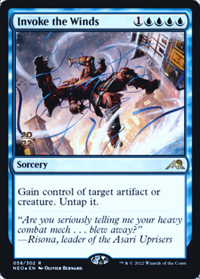 Invoke the Winds [Kamigawa: Neon Dynasty Prerelease Promos] | Devastation Store